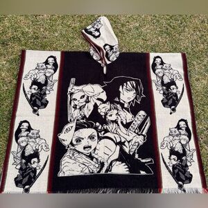 Anime alpaca poncho, unisex one size, handcrafted in Ecuador, great gift idea